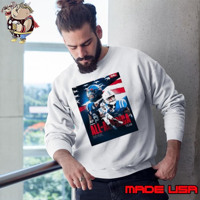 AP All-America Team Tre Harris, Walter Nolen, Pooh Paul Ole Miss Rebels 2024 Poster Sweatshirt