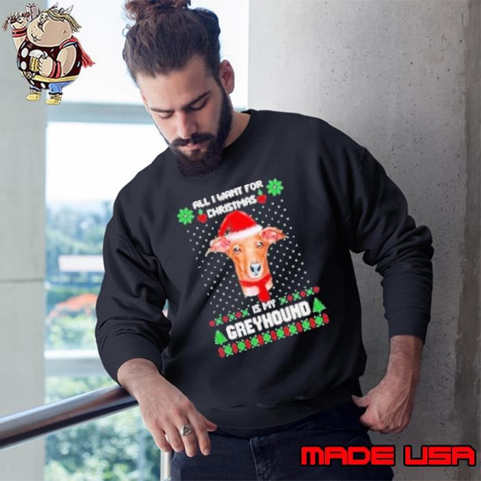 All I Want For Christmas Is My Greyhound Xmas Ugly Sweater Sweatshirt