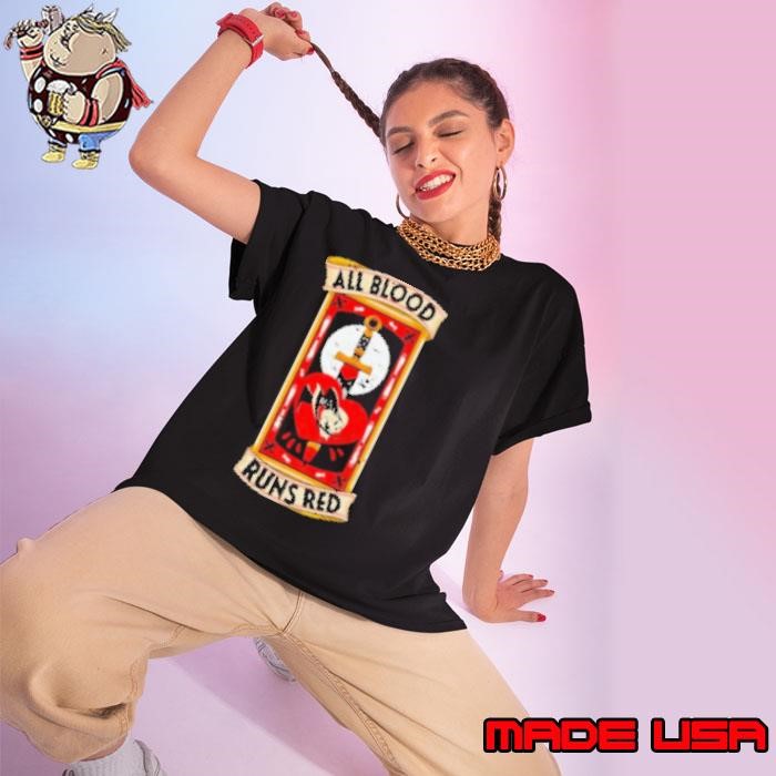 All blood runs red Ladies tee