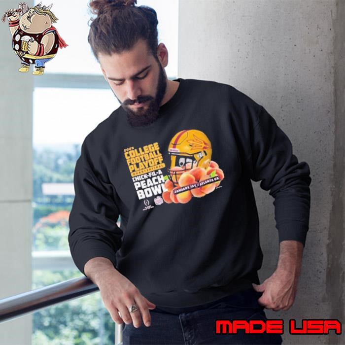 Arizona State Sun Devils 2024 CFP Quarter Final Bound Chick Fil A Peach Bowl Helmet Sweatshirt
