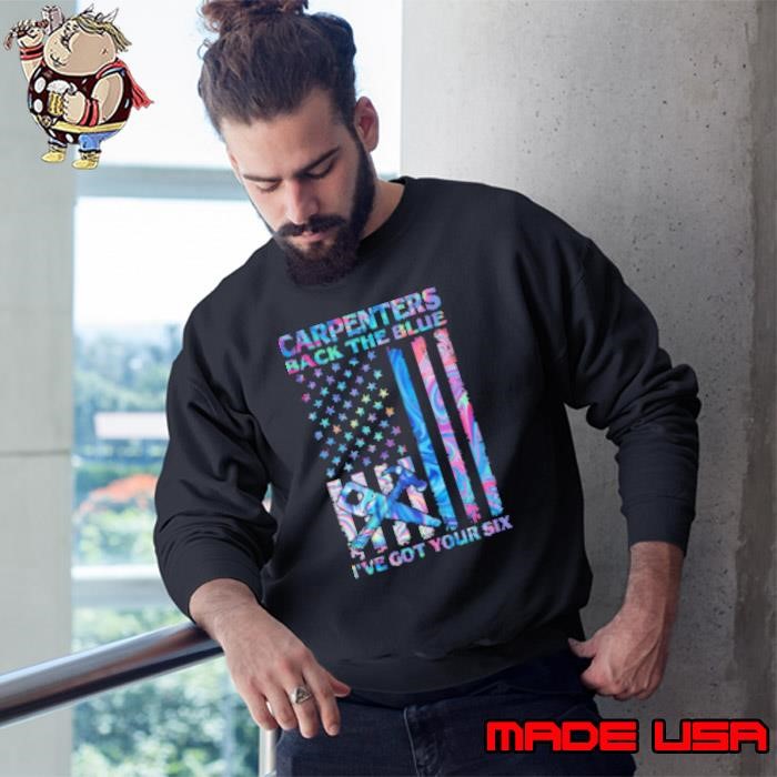 Arpenters Back The Blue I've Got Your Six American Flag Sweatshirt