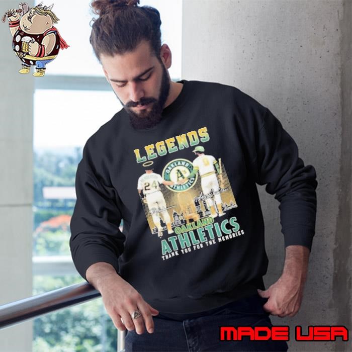 Athletics Legends Henderson And Jackson Thank You For The Memories Signatures Sweatshirt