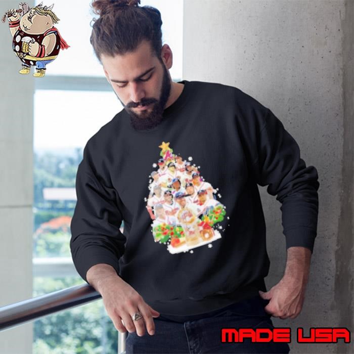 Atlanta Braves Team Players World Series Champions Merry Christmas Tree Sweatshirt