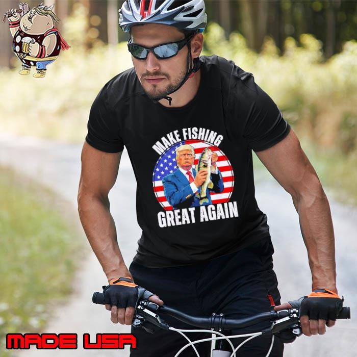 Bass Fishing Trump Make Fishing Great Again American Flag Unisex