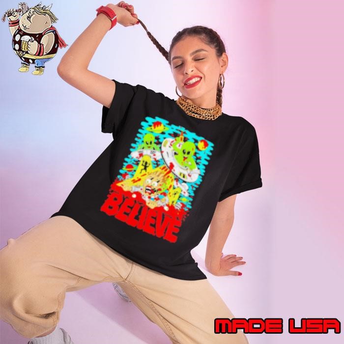 Believe aliens abducting stupid humans Ladies tee