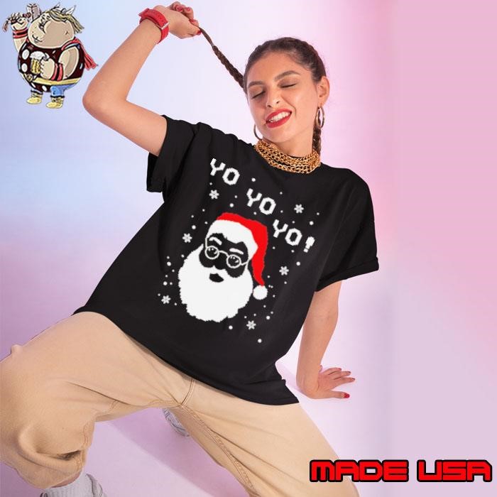 Black Santa Yo Yo Yo Ladies tee