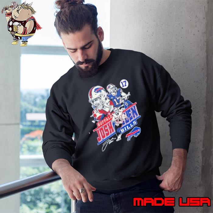 Buffalo Bills Josh Allen Forever Number 17 True Legends In Our Hearts Signature Sweatshirt