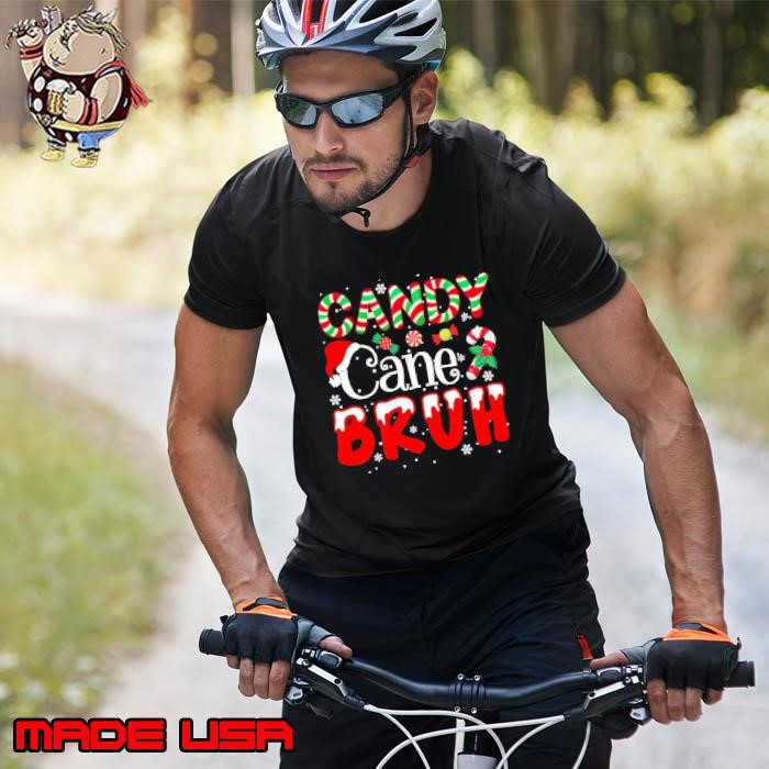 Candy Cane Bruh Christmas Santa Hat Candy T-Shirt
