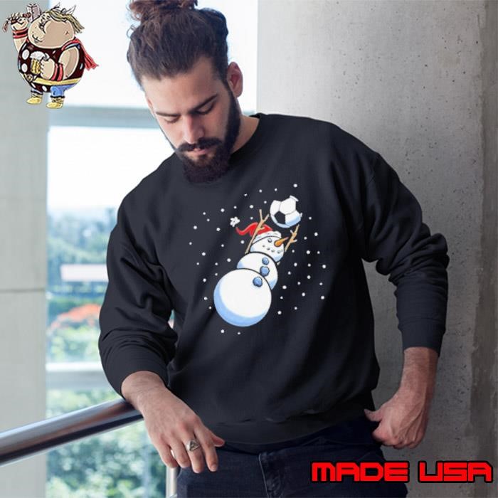Christmas Xmas Goalkeeper Soccer Snowman Sweatshirt