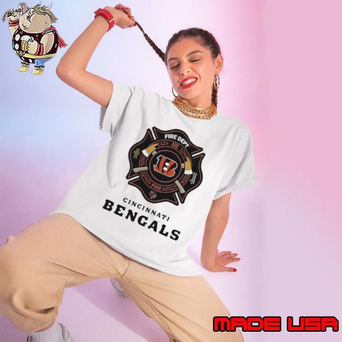 Cincinnati Bengals Firefighter Appreciation logo Ladies tee