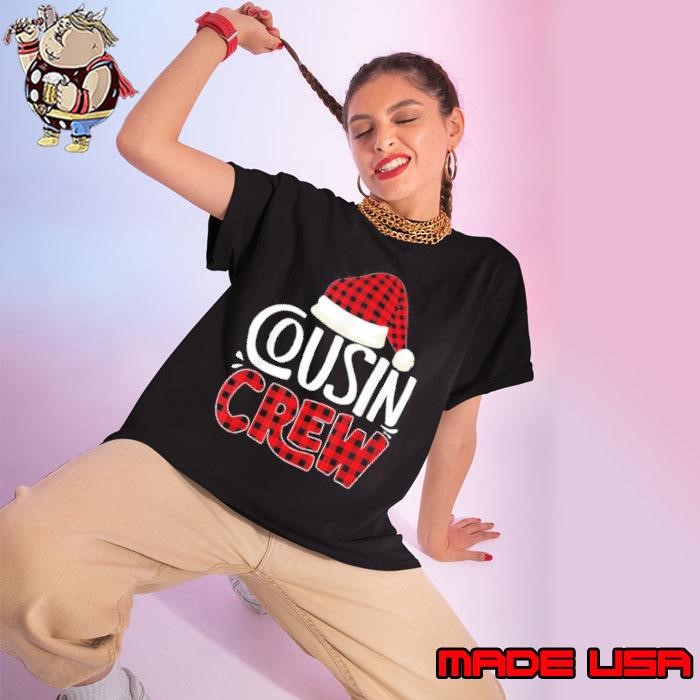 Cousin Crew Family Group Matching Christmas Pajama Party Ladies tee