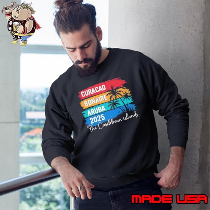 Curacao Bonaire Aruba 2025 This Caribbean Islands Palms Tree Vintage Sweatshirt