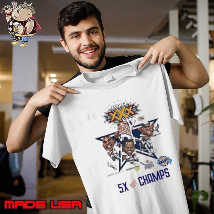 Dallas Cowboys 5X Super Bowl Champions caricature Unisex