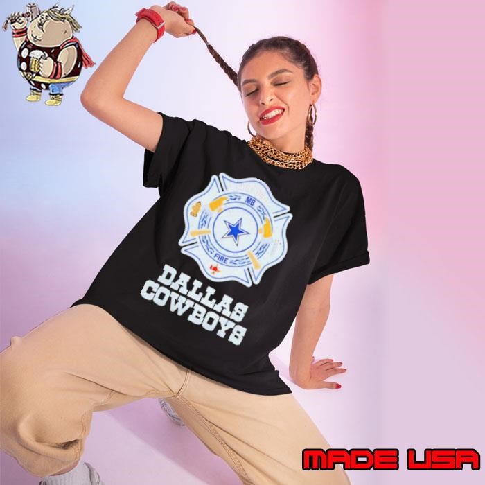 Dallas Cowboys Firefighter Appreciation logo Ladies tee
