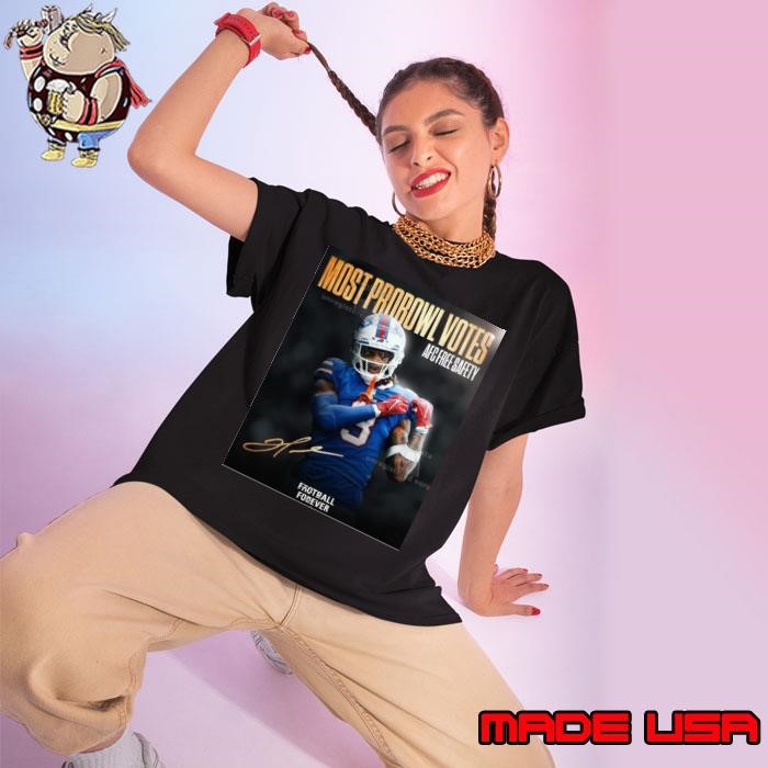 Damar Hamlin Buffalo Bills Most Pro Bowl Votes AFC Free Safety Signature Poster Ladies tee