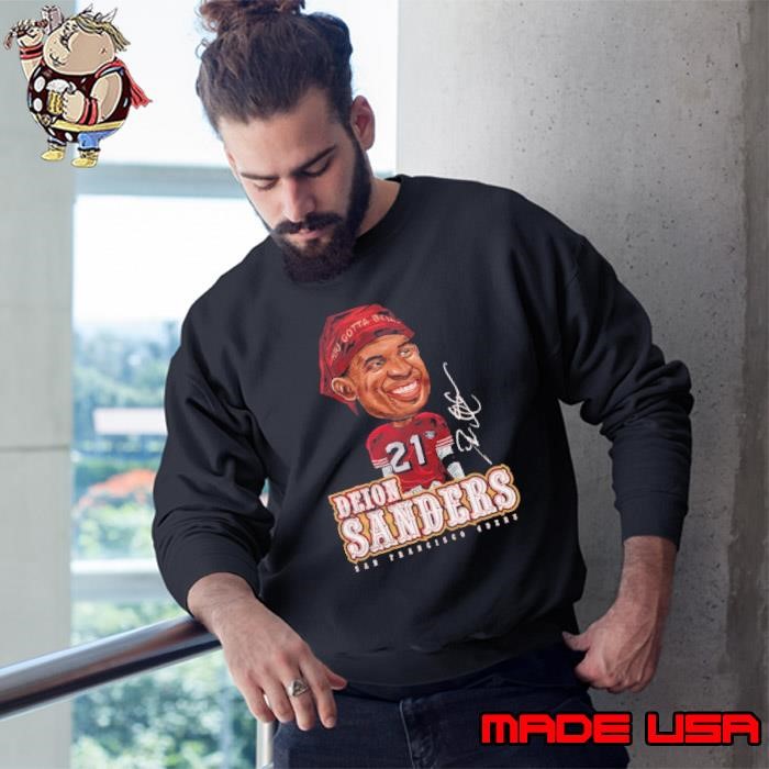 Deion Sanders San Francisco Big Head Tribute Signature Sweatshirt
