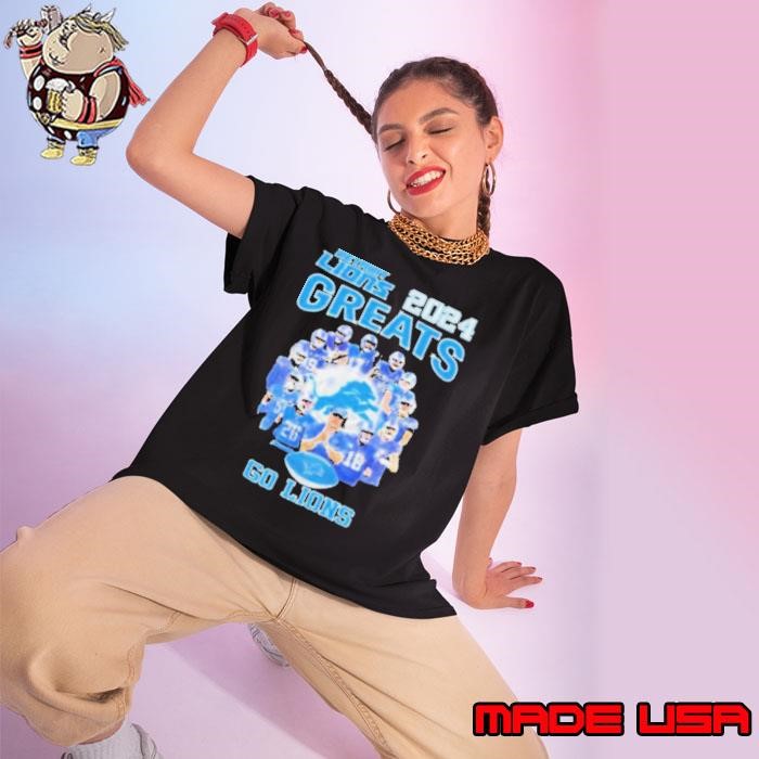 Detroit lions 2024 great season go lions go 2024 Ladies tee