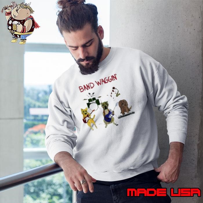 Dog band waggin art Sweatshirt