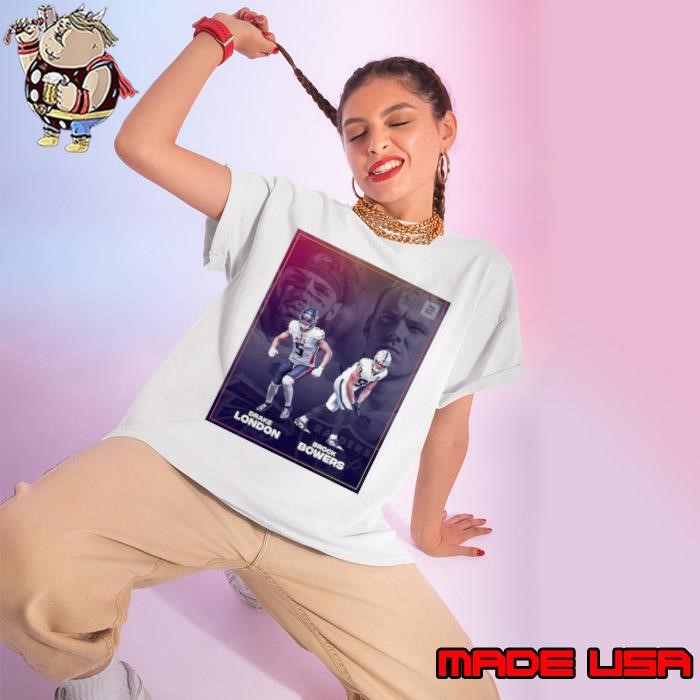 Drake London Atlanta Falcons vs. Brock Bowers Las Vegas Raiders in Sin City Poster Ladies tee