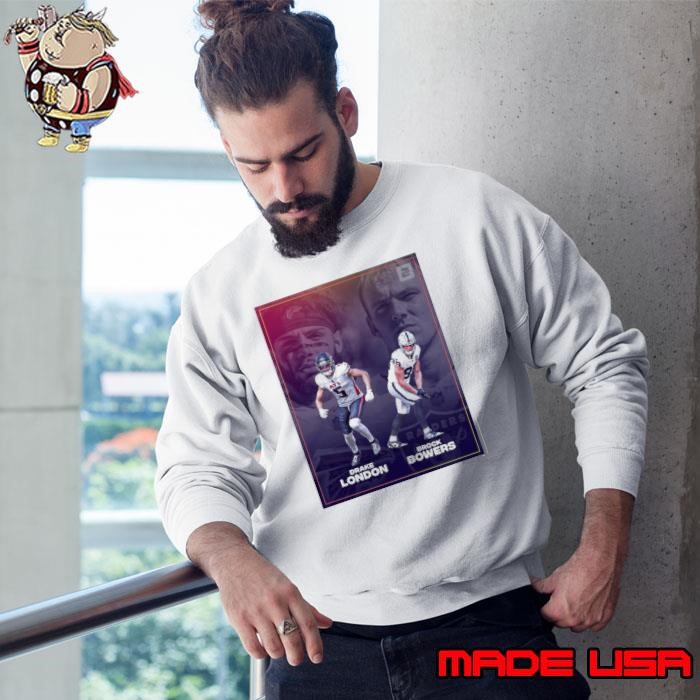 Drake London Atlanta Falcons vs. Brock Bowers Las Vegas Raiders in Sin City Poster Sweatshirt