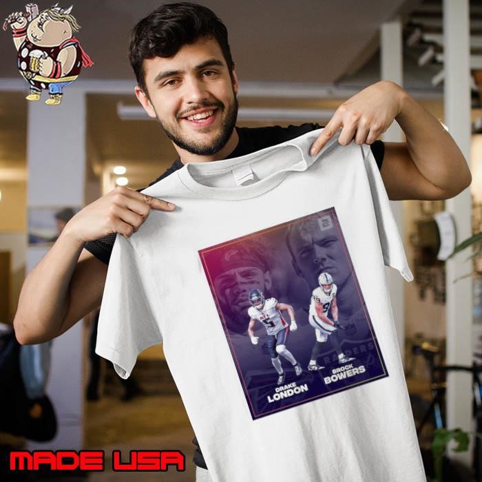 Drake London Atlanta Falcons vs. Brock Bowers Las Vegas Raiders in Sin City Poster Unisex