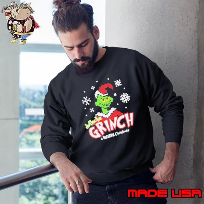 Duflocka Grinch aballerz Christmas pixel Sweatshirt