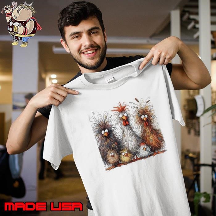 Eagerlys Colorful Funny Chicken Art Crazy Chicken Family Unisex