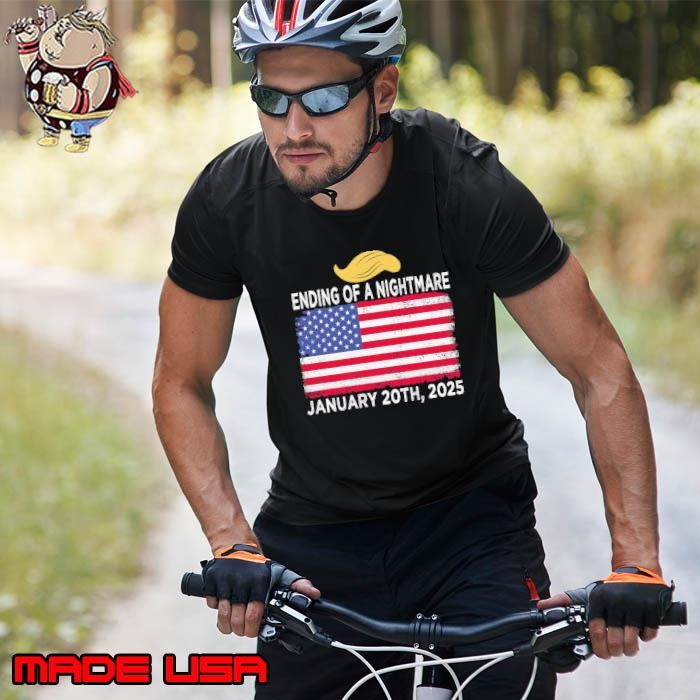 Ending Of A Nightmare Trump Election USa Flag January 20th 2025 Unisex
