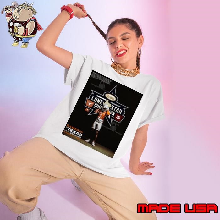 Gameday Texas Longhorns at Texas A&M Aggies Lone Star Showdown Nov 30 2024 Poster Ladies tee