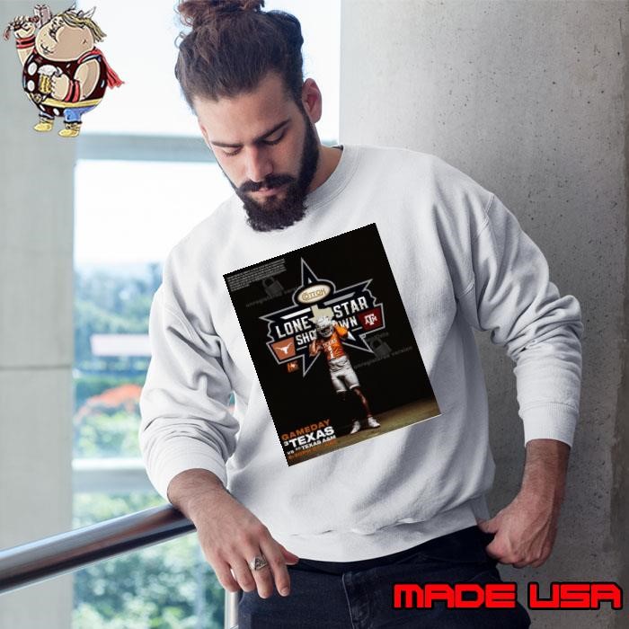 Gameday Texas Longhorns at Texas A&M Aggies Lone Star Showdown Nov 30 2024 Poster Sweatshirt