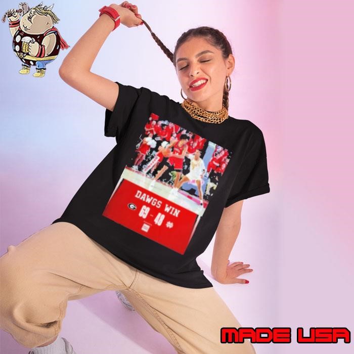 Georgia Bulldogs Wins 69 – 48 Notre Dame 2024 SEC Basketball Dawgs On Top Score Ladies tee