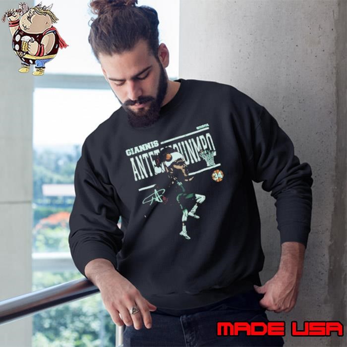 Giannis Antetokounmpo Cartoon Santa Dunk Sweatshirt