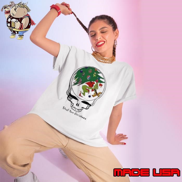 Grateful Dead Grinch Stealie Steal Your Christmas 2024 Ladies tee