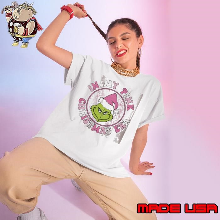 Grinch In My Pink Christmas Era Ladies tee