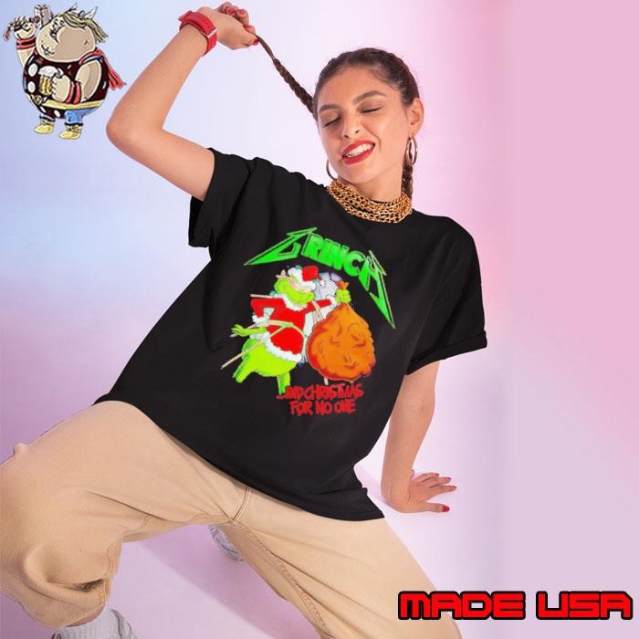Grinch Santa and Christmas for no one Ladies tee