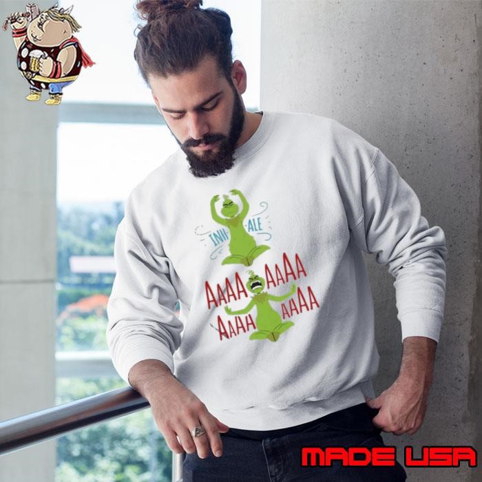 Grinch Yoga Inhale Aaa Christmas Sweatshirt