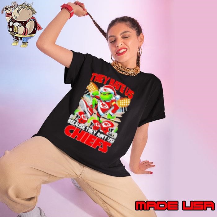 Grinch player Kansas City Chiefs they aint us they hate us Christmas Ladies tee