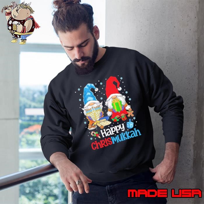 Happy Christmukkah Ugly Hanukkah Christmas Gnome Sweatshirt