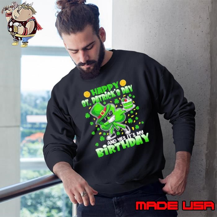 Happy St Patricks Day Birthday Shamrock Dab Birthday Party Sweatshirt