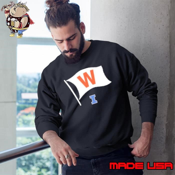 Illinois Fighting Illini Football fly the W flag Sweatshirt
