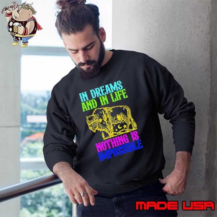 In Dreams And In Life Nothing Is Impossible Colors Sweatshirt