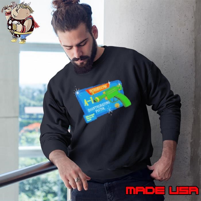 Introducing A 1 Disintegrating Pistol Whoomp There It Was Cartoon Sweatshirt