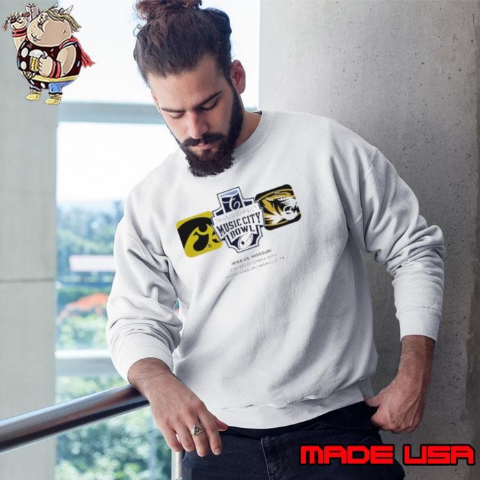 Iowa Hawkeyes Vs Missouri Tigers 2024 Transperfect Music City Bowl At Nissan Stadium In Nashville TN On December 30th Sweatshirt