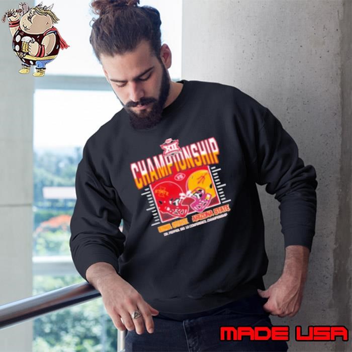 Iowa State Cyclones vs Arizona State Sun Devils 2024 Big 12 Championship Helmet to Helmet Sweatshirt
