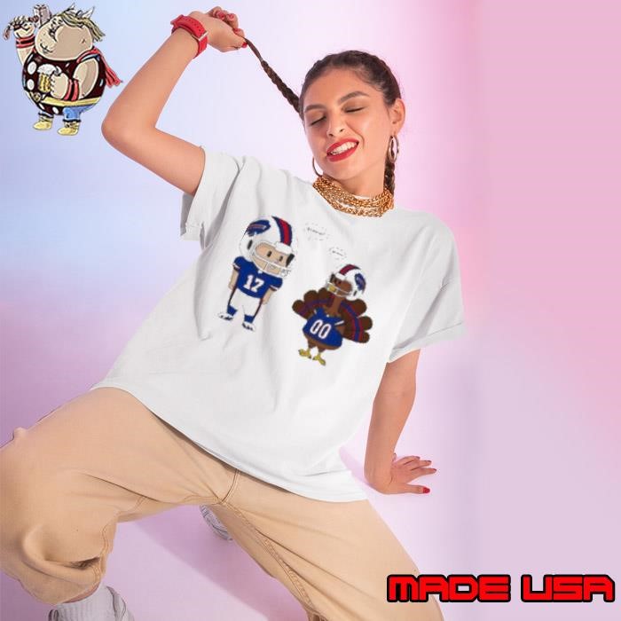 Josh Allen x Thanksgiving turkey gobbles go Bills Ladies tee