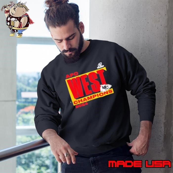 Kansas City Chiefs Fanatics 2024 AFC West Division Champions Conquer Sweatshirt