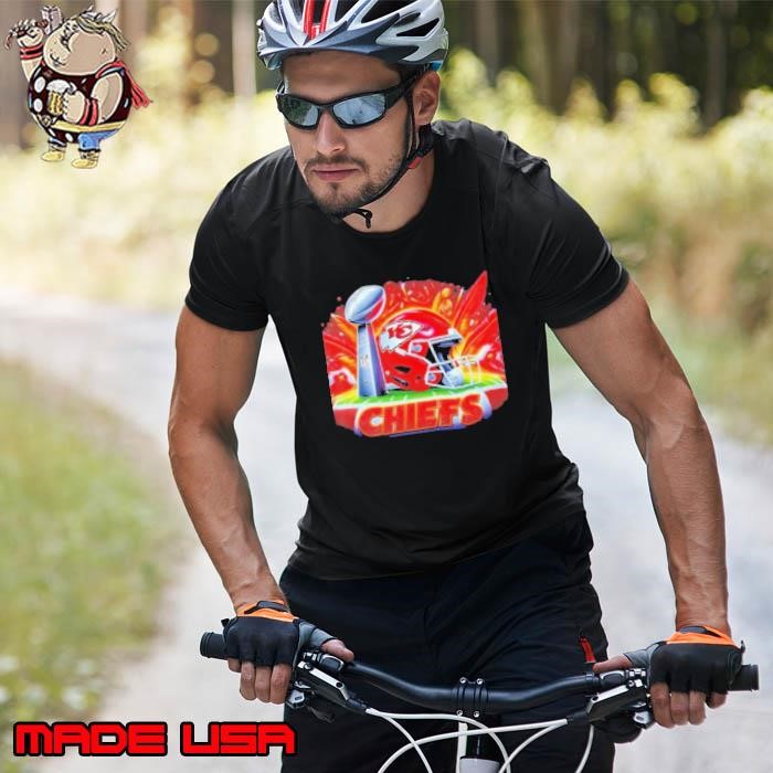 Kansas City Chiefs helmet and Super Bowl trophy Unisex