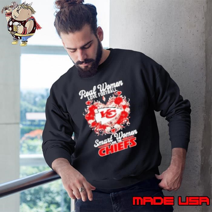 Kansas City Chiefs real women love football smart women Chiefs floral Sweatshirt