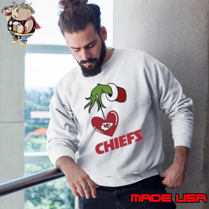 Kansas City Grinch Heart Christmas 2024 Sweatshirt