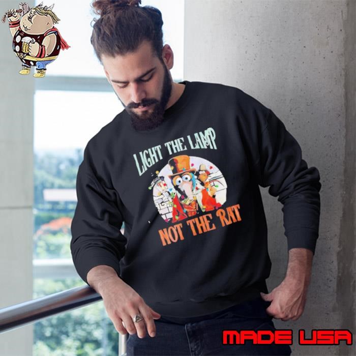 Light the lamp not the rat Christmas holiday rat Sweatshirt